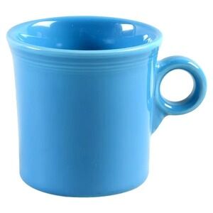 Vtg FIESTA Ware Peacock Blue O Ring Coffee Mugs (2) Homer Laughlin USA